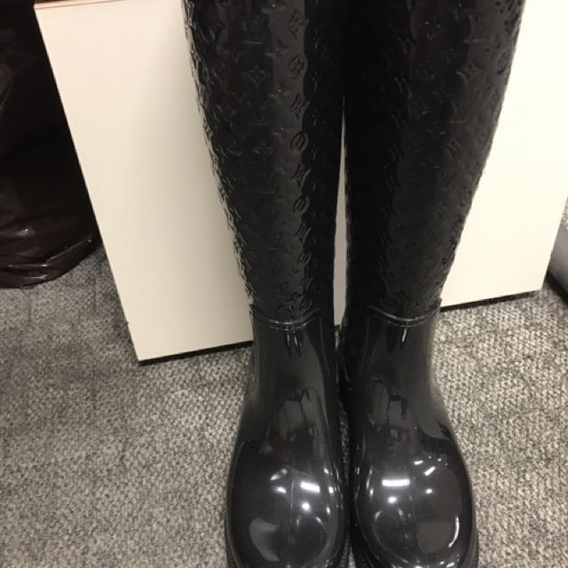 women's monogrammed rain boots