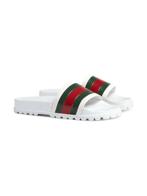 gucci white slippers