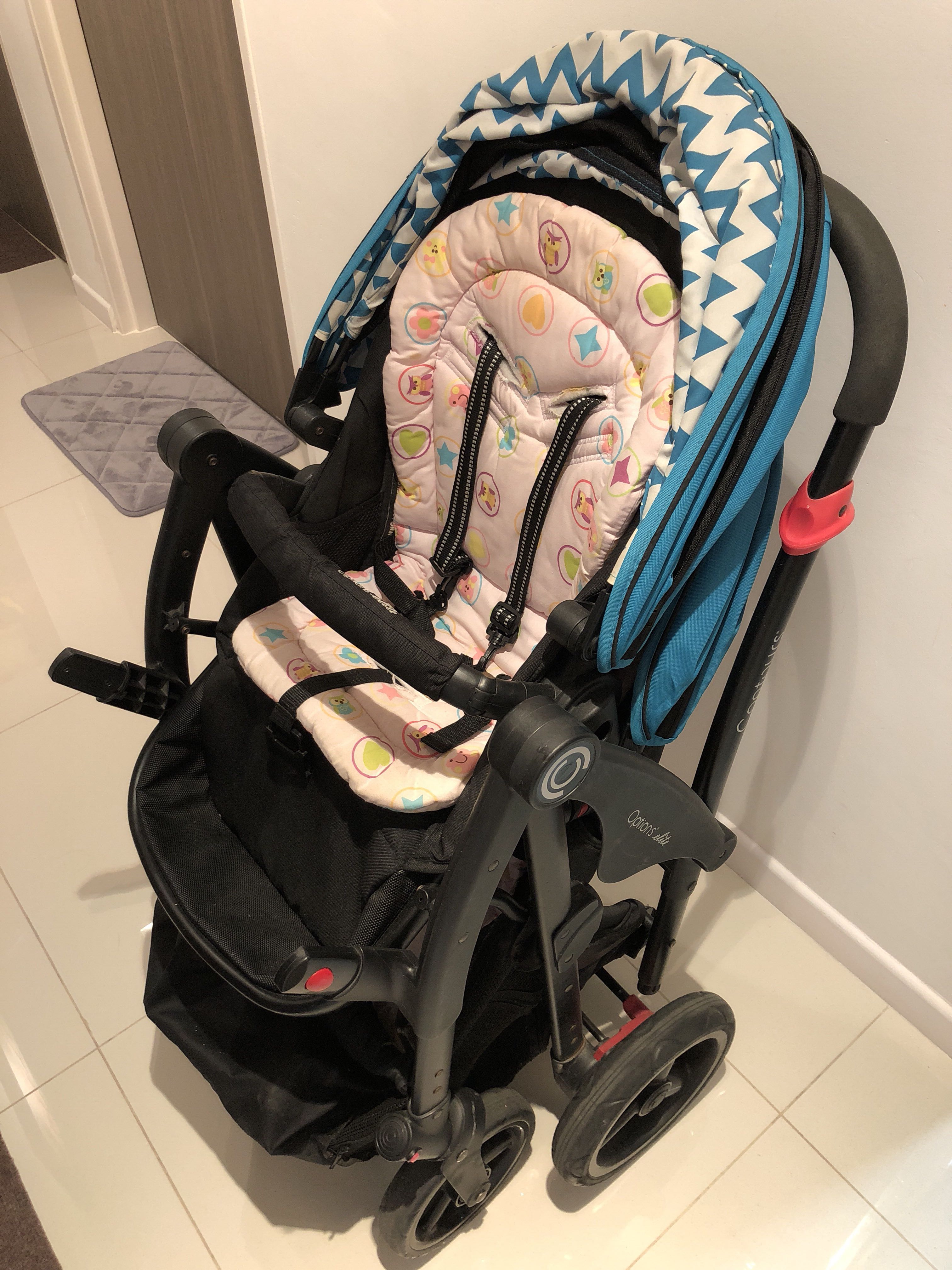 Kolcraft Contours Options Elite Tandem Double Stroller Blue Babies Kids Going Out Strollers on Carousell
