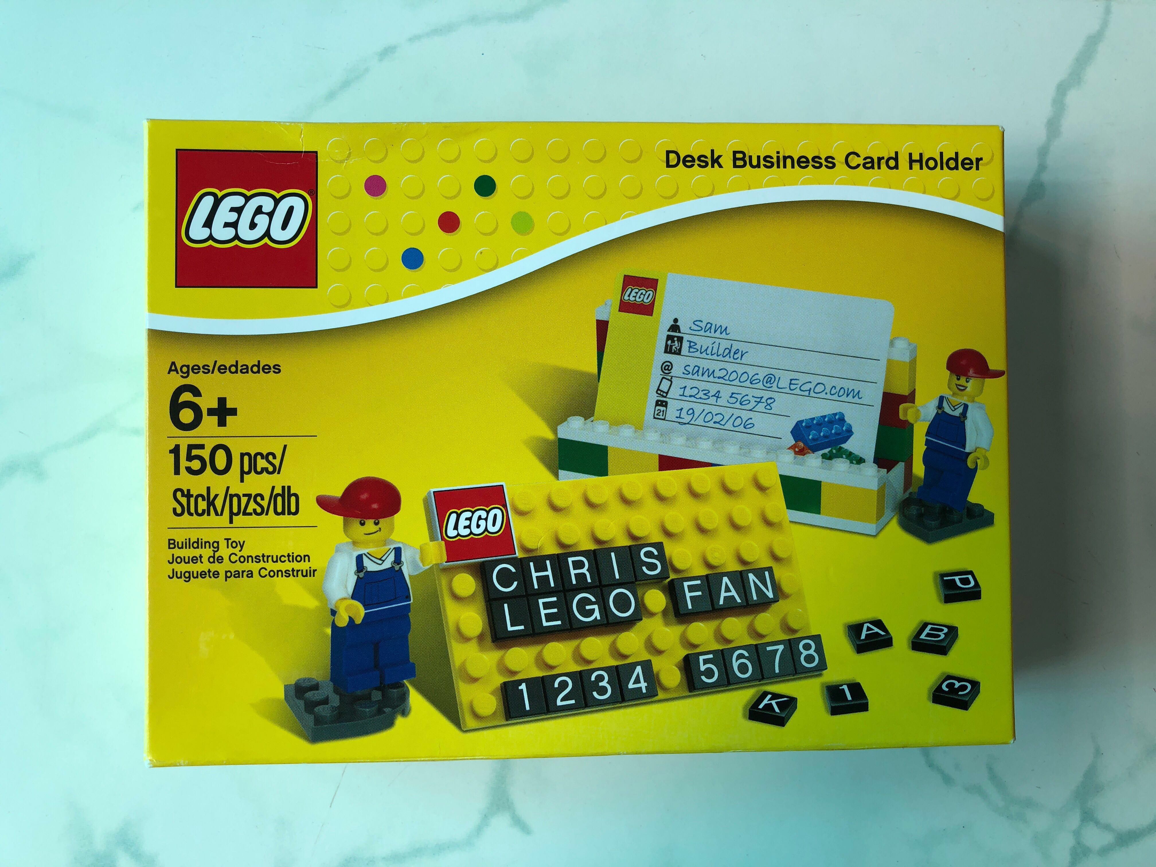 Lego Desk Business Card Holder Used But Complete Set Everything Photo