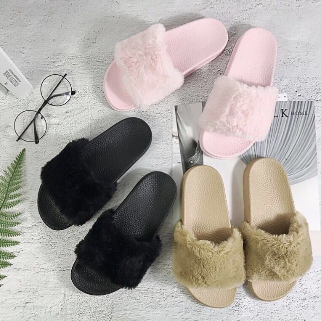 Fluffy Sliders Puma Fluffy Puma Furry Slides 50 Faux Fantastic Fur