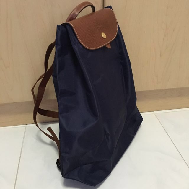 Longchamp Le Pliage drawstring backpack navy