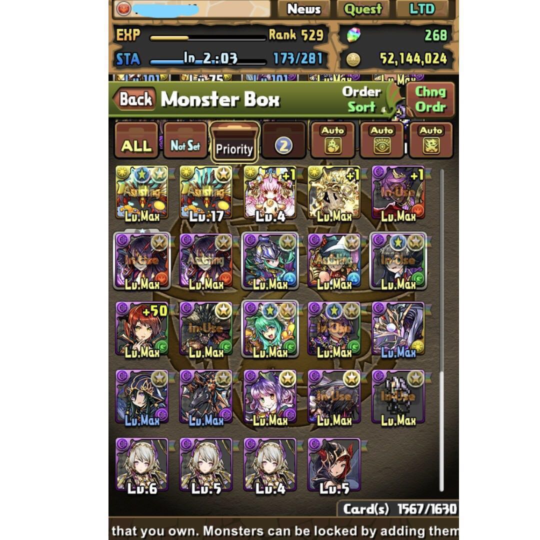 Puzzle & Dragons NA account, Video Gaming, Gaming Accessories, Game Gift Cards & Accounts on