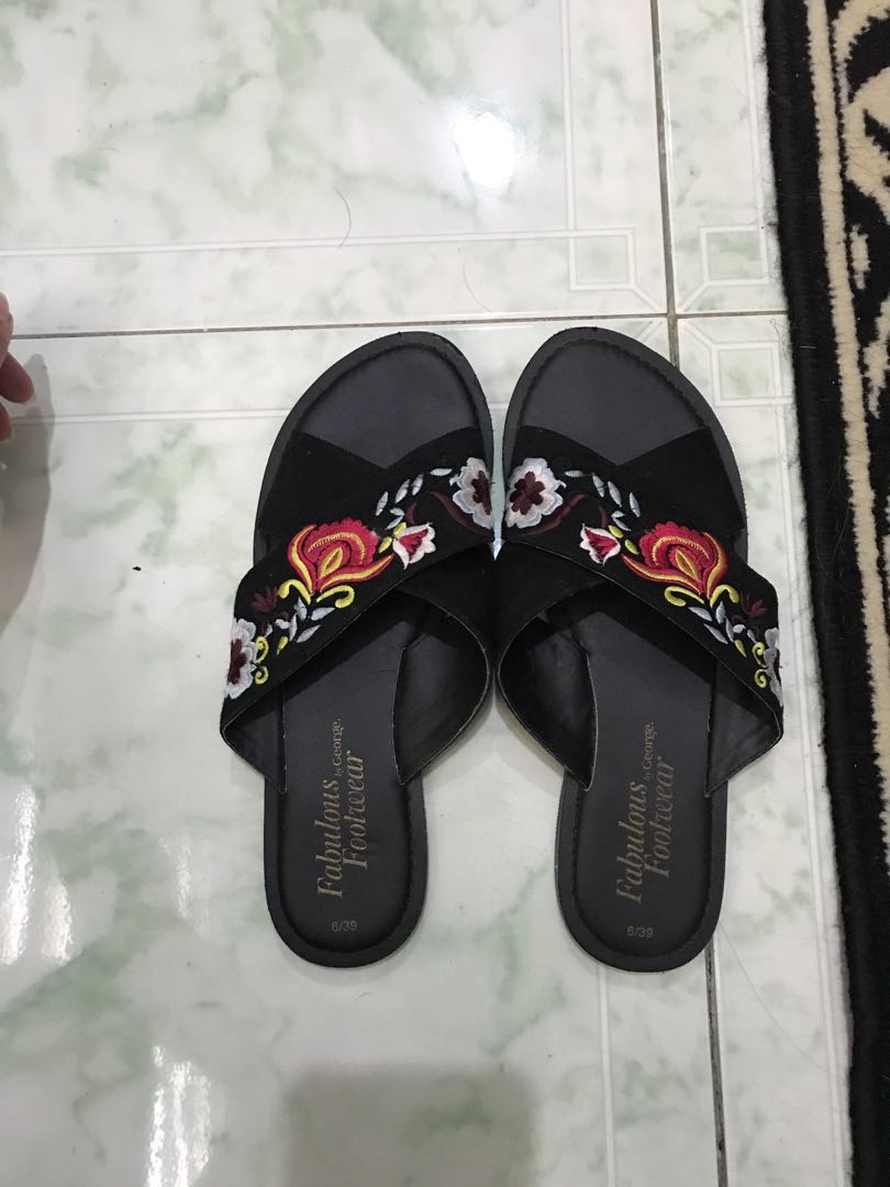 George” embroidered Coachella sandals 