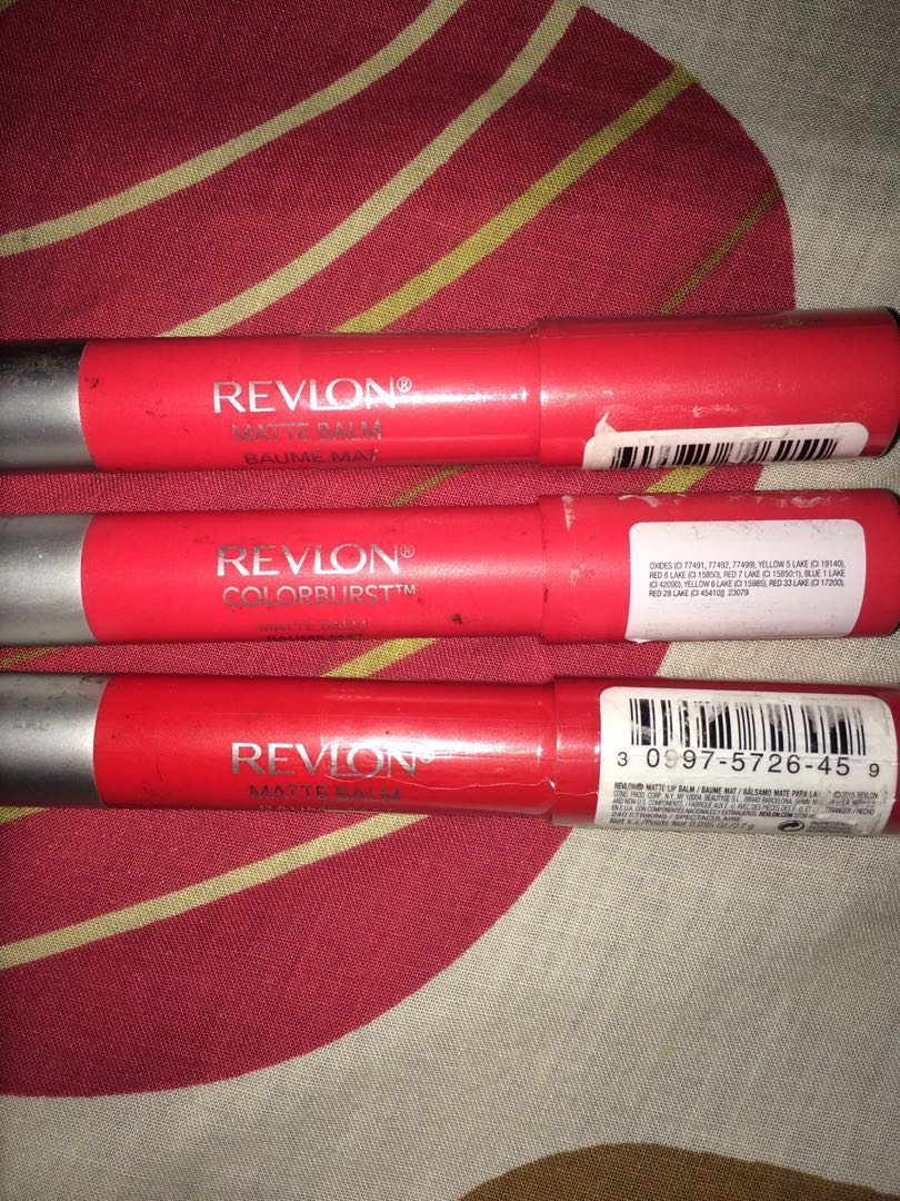 Revlon matte balm (Category: Makeup) located in Las Pinas. Submitted by jameyah24 (Listing ID 164797124, Image 1). Description: Brand: Revlon Type: Lip Balm.