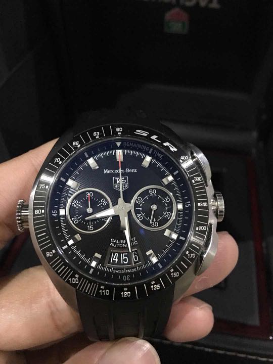 TAG Heuer SLR Mercedes Benz Limited Edition 111 3500 Movement TAG Heuer Calibre 17 Used in Grand Carrera Case Size 45mm Power Reserve 42