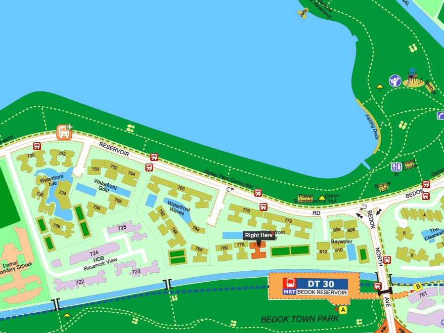 Waterfront Key / Bedok Reservoir 2 Bedroom Condo for rent, Pristine