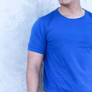 [New] Kaos Polos Cotton Combed 30S Biru Benhur
