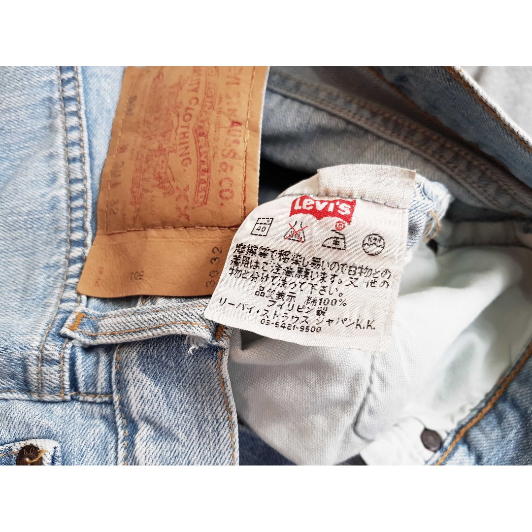 30腰 Levis 501 日版 Vintage 90年代美國製 極淺色 古著直筒牛仔老褲 潮流長褲 二手