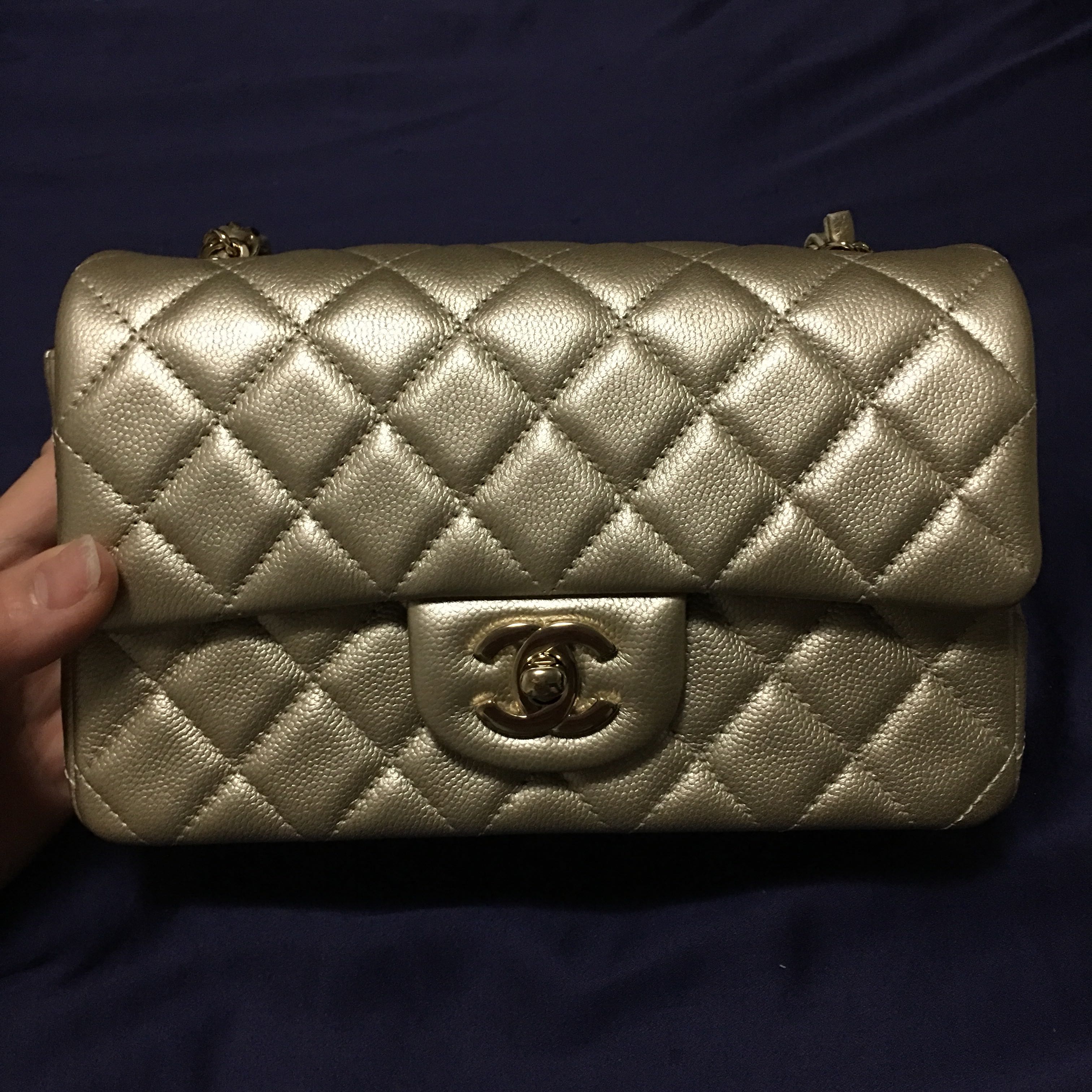 champagne gold bag
