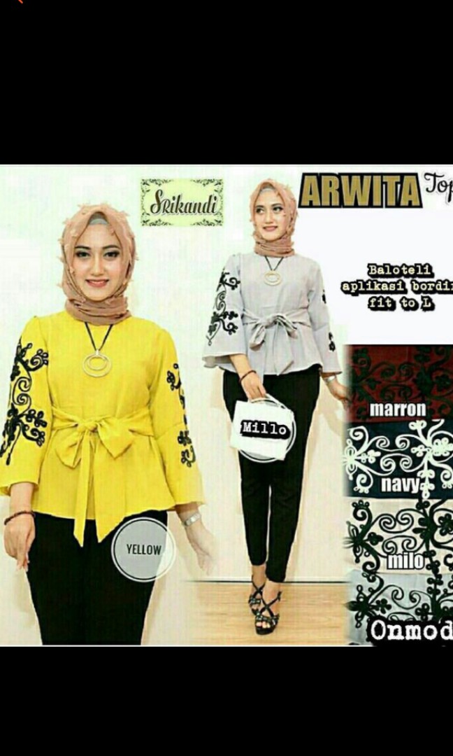 Baju Hijab Kekinian Fesyen Wanita Pakaian Wanita Di Carousell