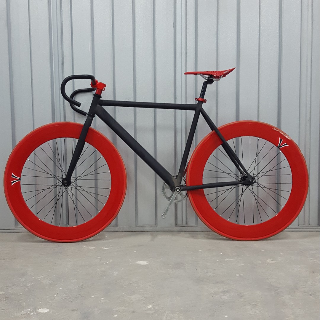 red and black fixie
