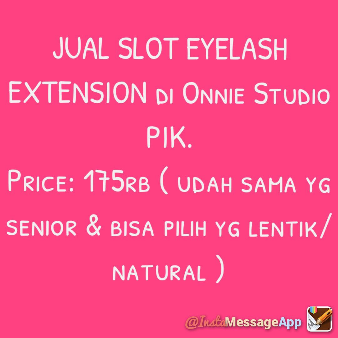 Eyelash Extension Onnie Studio Pik Services Beauty