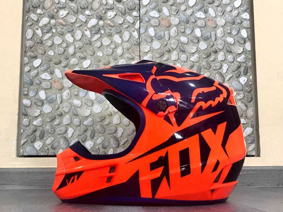 Fox v1 cheap orange helmet