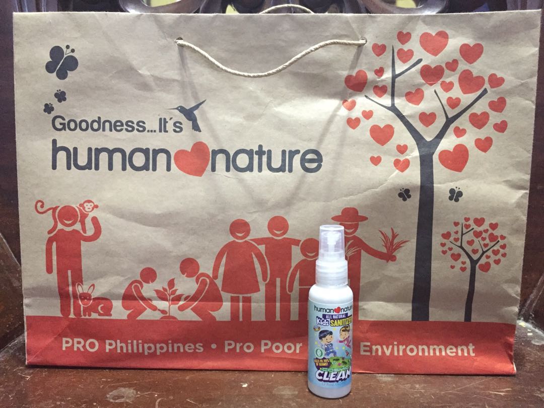 Human Nature Kids spray sanitizer (Category: Bath) located in Makati City. Submitted by kristinapangan (Listing ID 165028293, Image 1). Description: 100% Natural | Triclosan-free Germs away! Keep kids squeaky clean as they explore a world of boundless wonders. Clinically proven to kill 99.99% of germs on contact,* it's the perfect companion for school or play. Fresh & clean Philippine sugarcane-derived ethyl alcohol disinfects while aloe vera soo