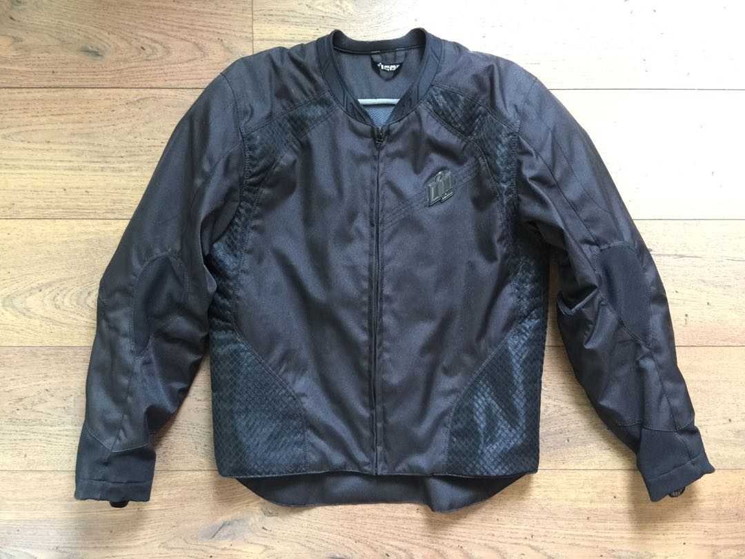 ICON Overlord Stealth textile jacket D3O Motorcycles