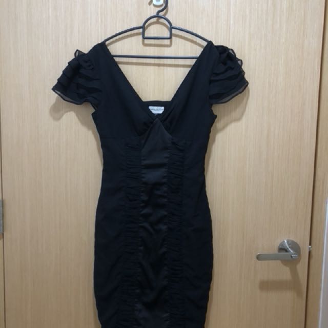 karen millen black bodycon dress