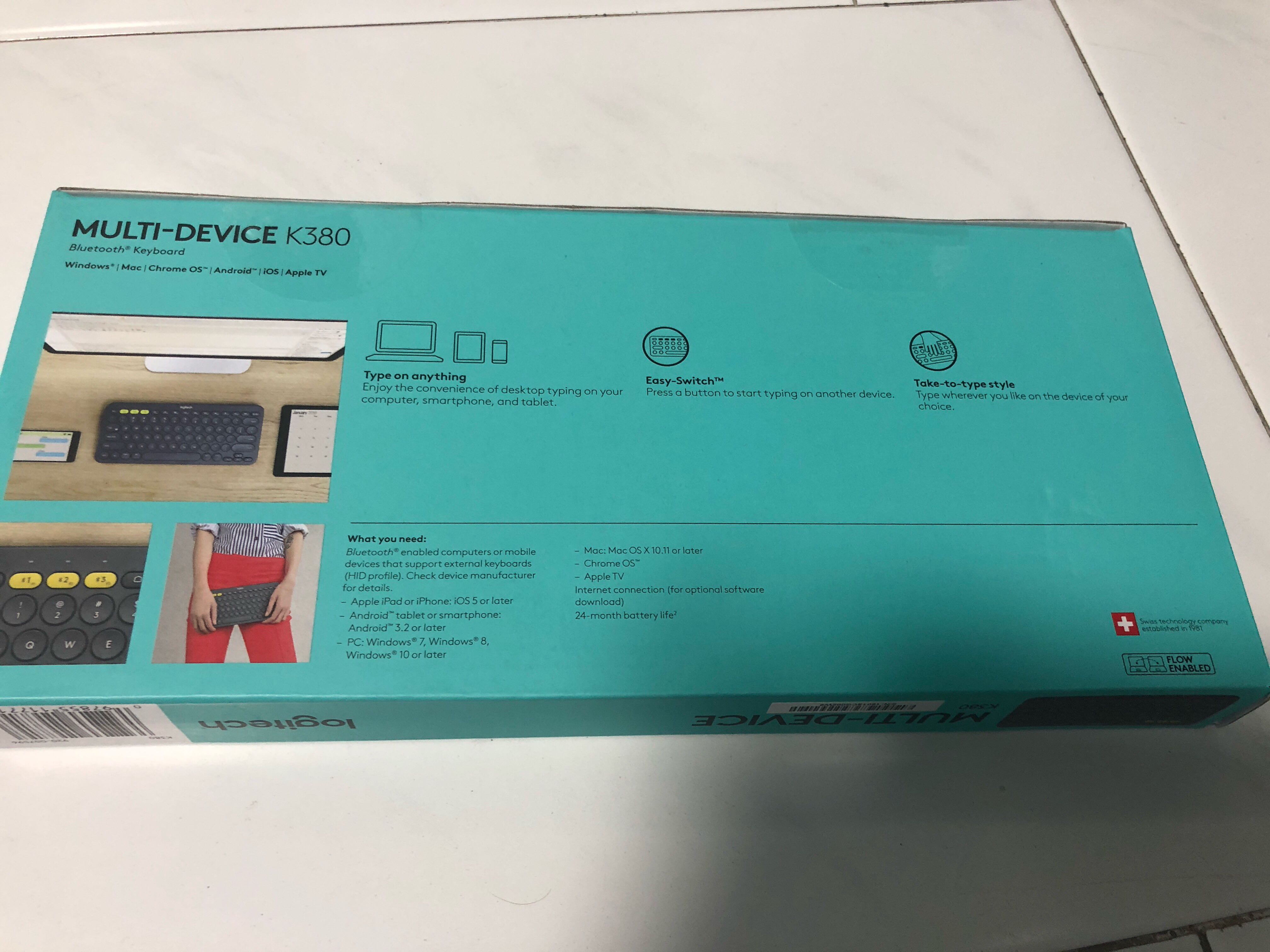 Logitech portable keyboard K380, Computers & Tech, Parts & Accessories