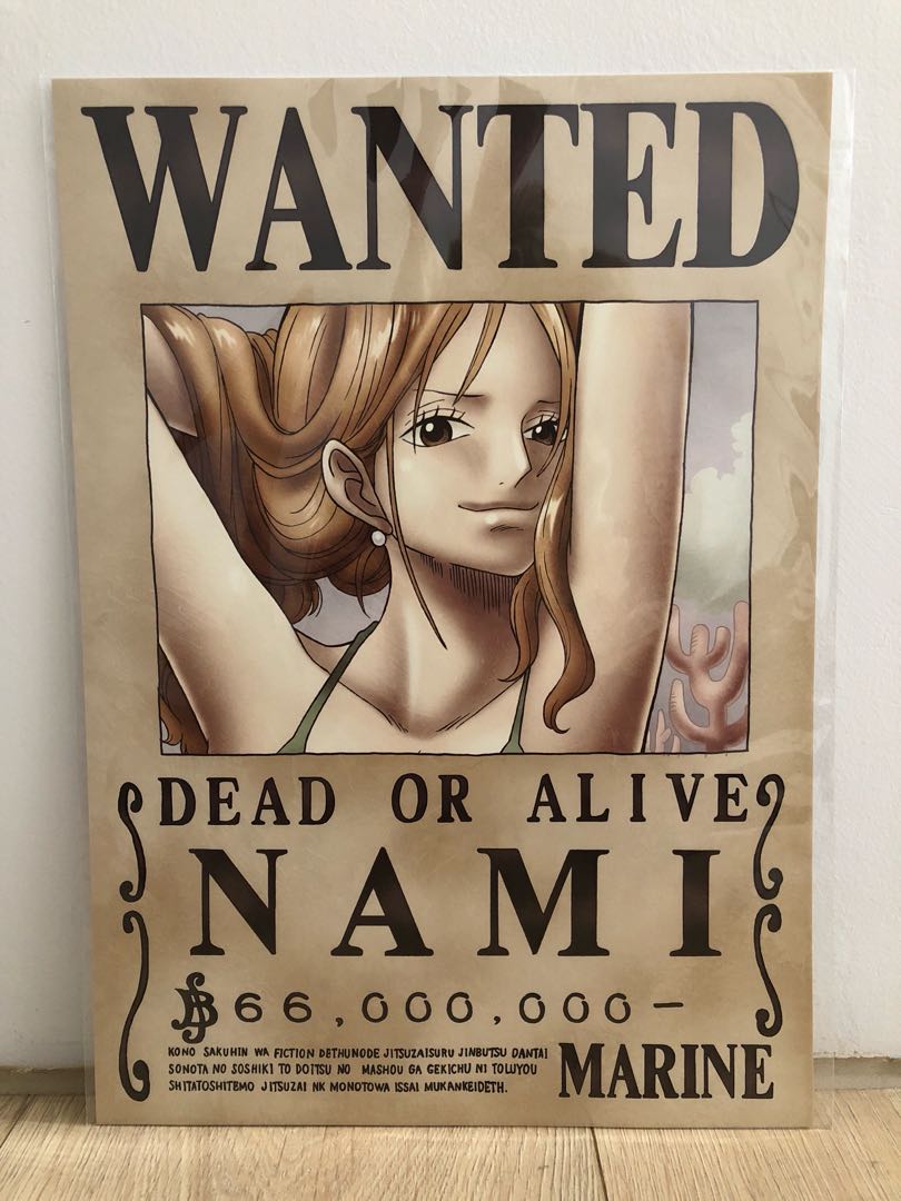 Nami Wanted Poster, Hobbies & Toys, Toys & Games on Carousell