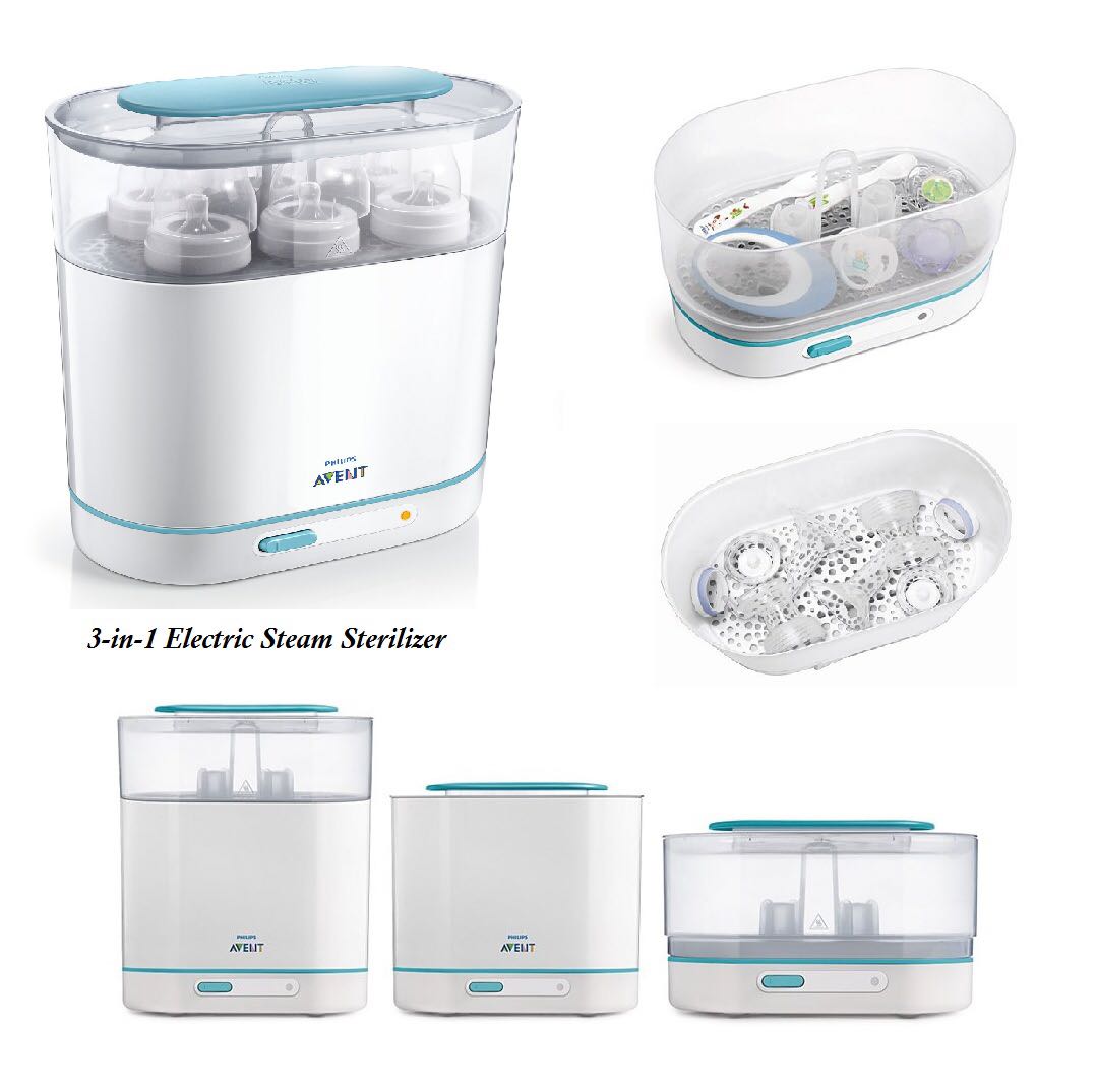 Philips Avent 3in1 Electric Steam Sterilizer, Babies & Kids, Nursing