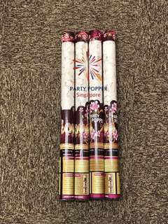 Party Popper 60cm White Flakes
