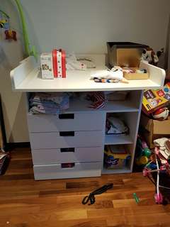 Diaper changing table/drawers