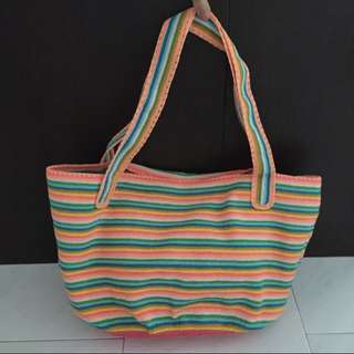 (Priced to Clear) Customized Rainbow Colour Shopping Tote Bag