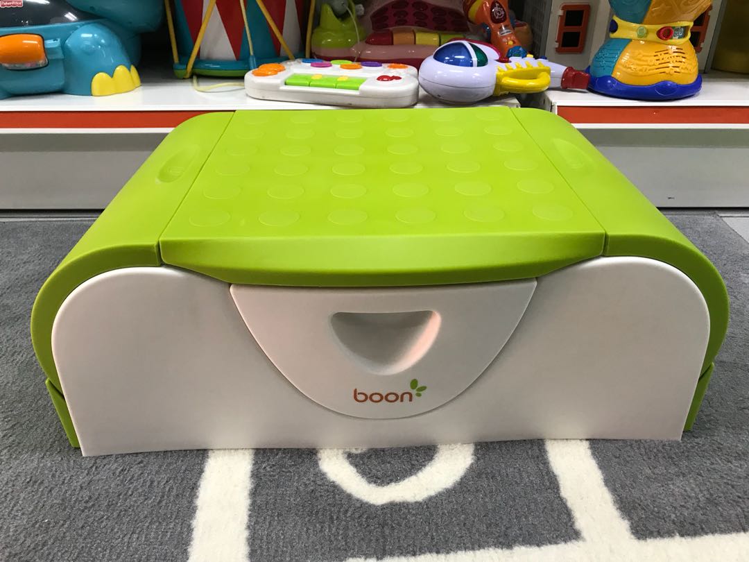 Boon Potty Bench Training Toilet With Side Storage Green Babies