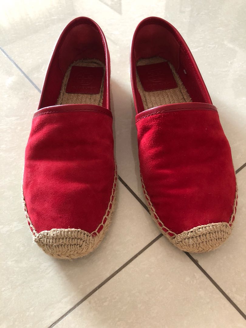 tory burch red espadrille
