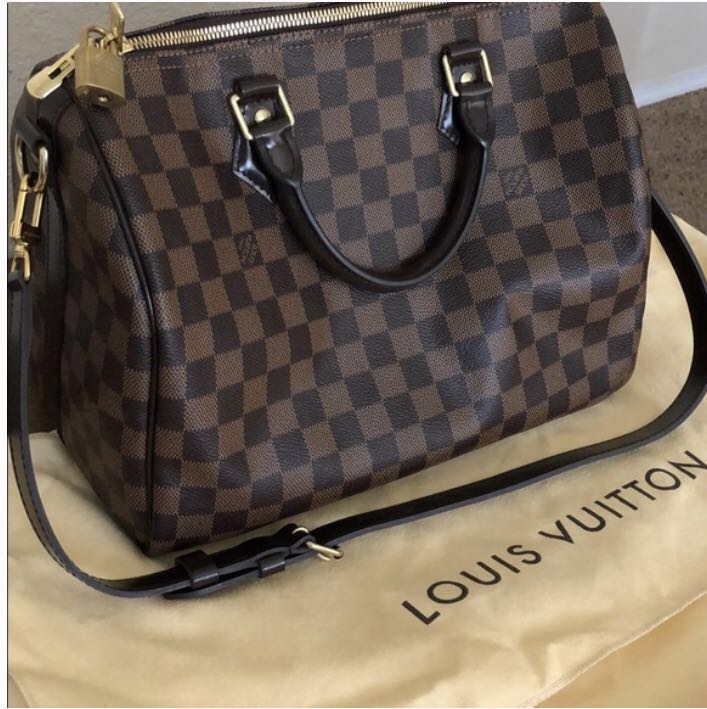 Louis Vuitton Speedy Bandouliere 30 Damier Ebene, Luxury, Bags & Wallets on  Carousell