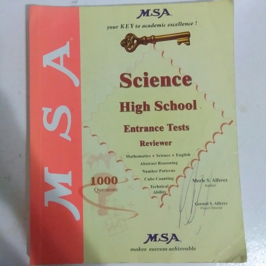 MSA Science High School Entrance Test Reviewer, Hobbies & Toys, Books & Magazines, Assessment
