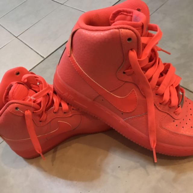 Nike Air High Cut Shoe Neon Orange 