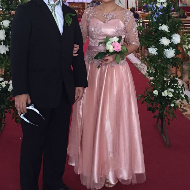 Old rose dress for ninang clearance