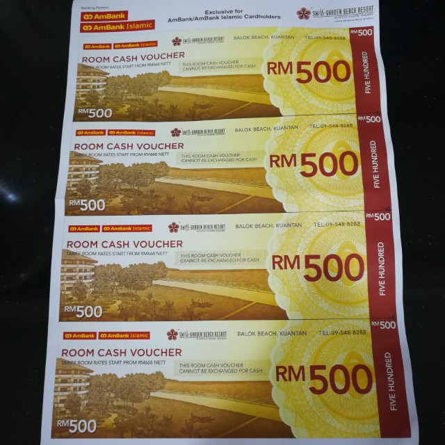 Room Cash Voucher Swiss Garden Balok Beach Kuantan Tickets Vouchers Gift Cards Vouchers On Carousell