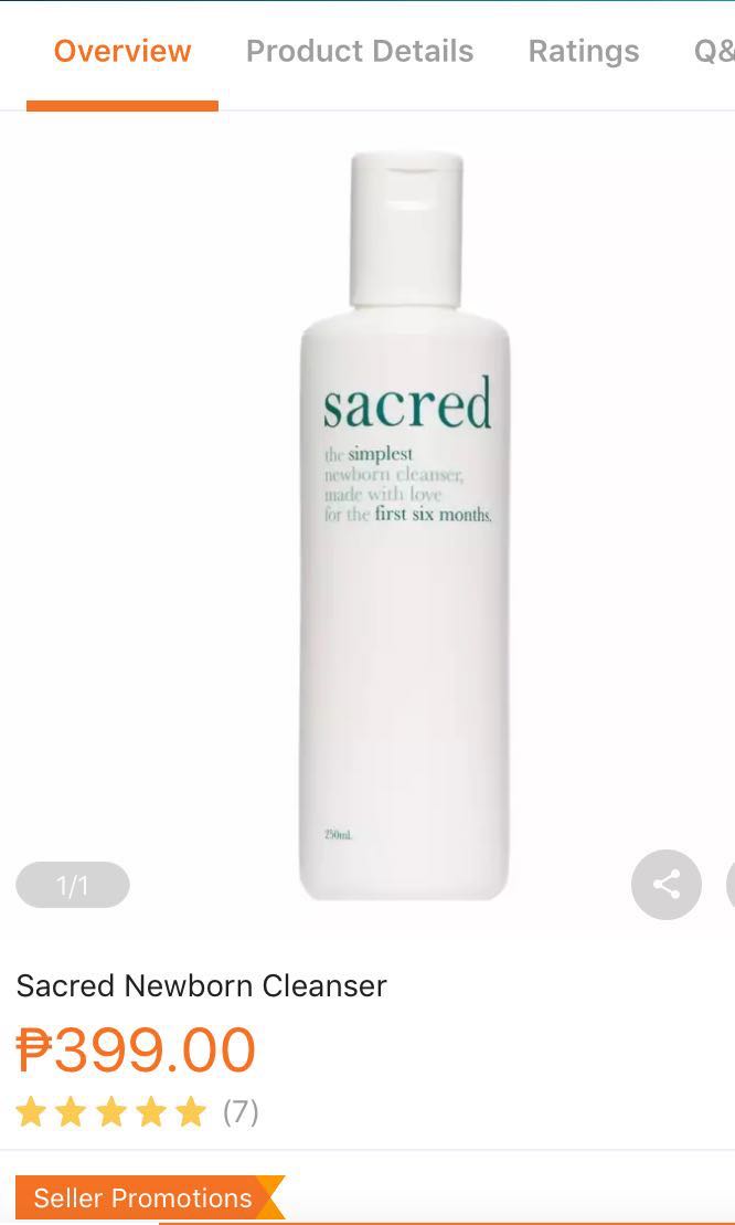 sacred newborn cleanser