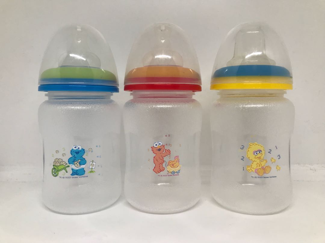 Sesame Street Feeding Bottles 7oz Babies Kids Nursing Feeding Weaning Toddler Feeding On Carousell