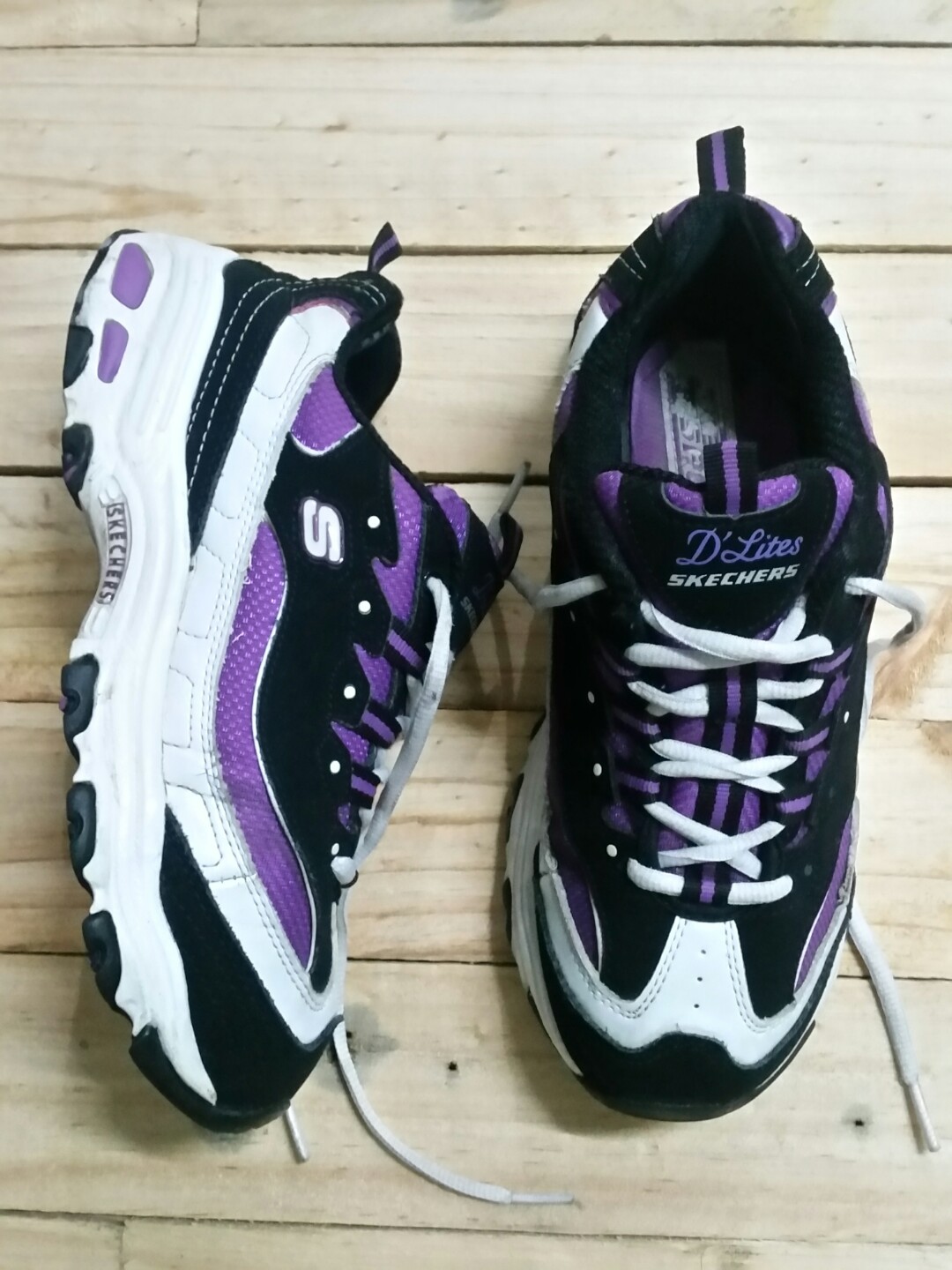 skechers d'lites violet