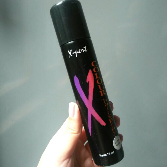 X-pert Colour Hairspray 75ml - Glitter White, Kesehatan & Kecantikan, Perawatan Rambut di Carousell