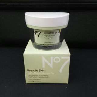 Boots No7 Beautiful Skin Night Cream (Normal to oily skin)