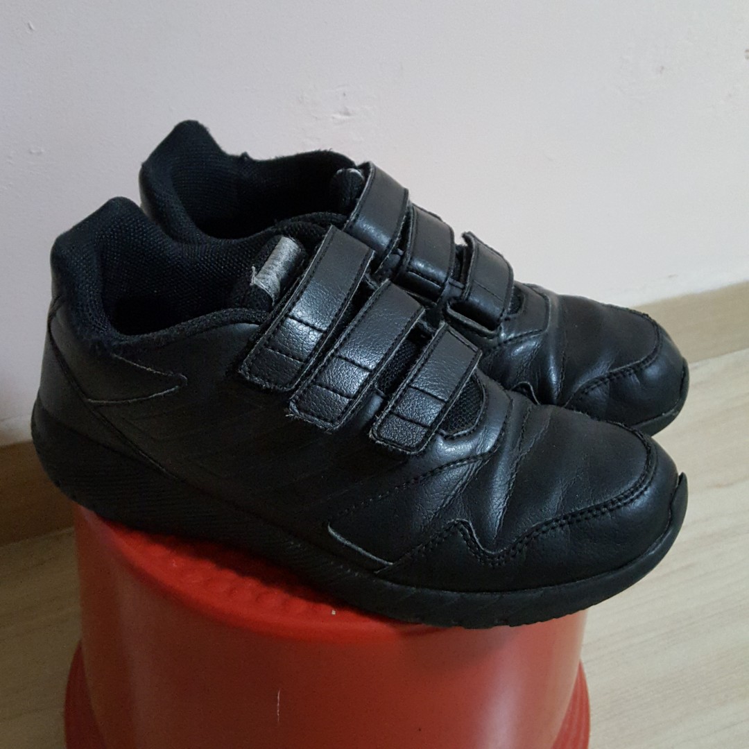 adidas black school shoes velcro
