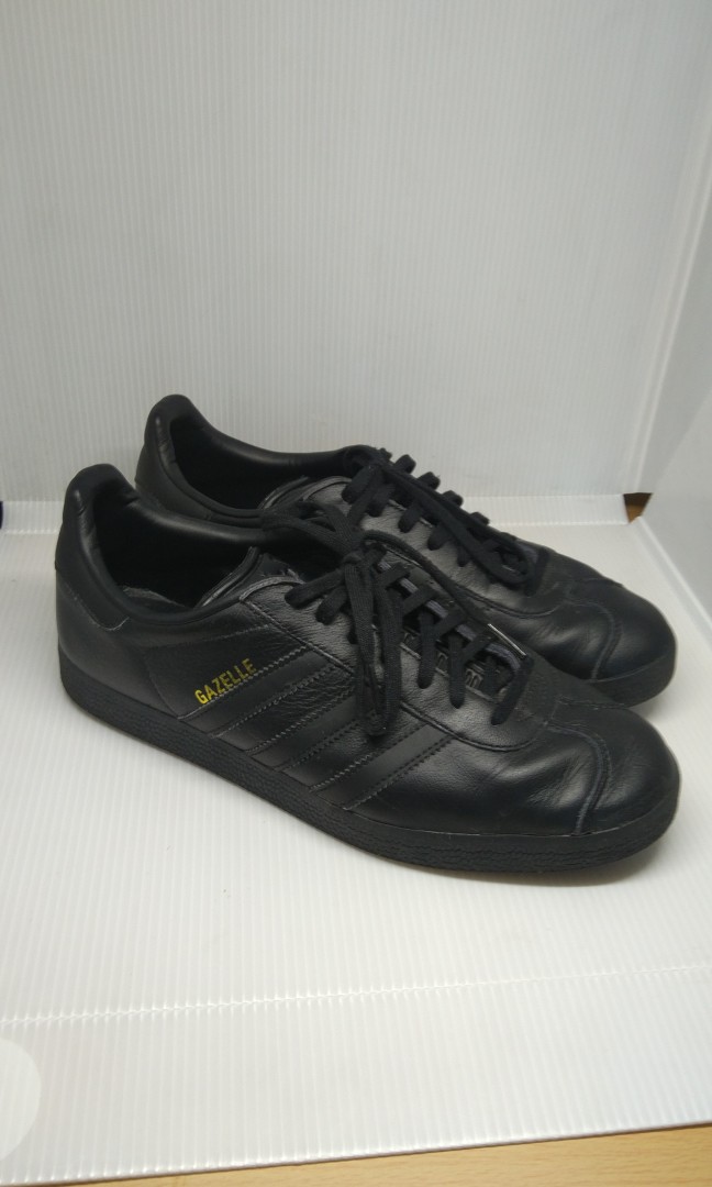 adidas gazelle all black leather