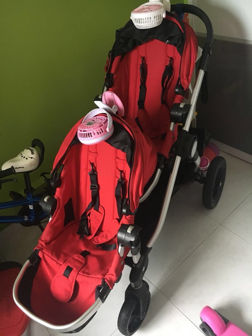 double stroller with glider board