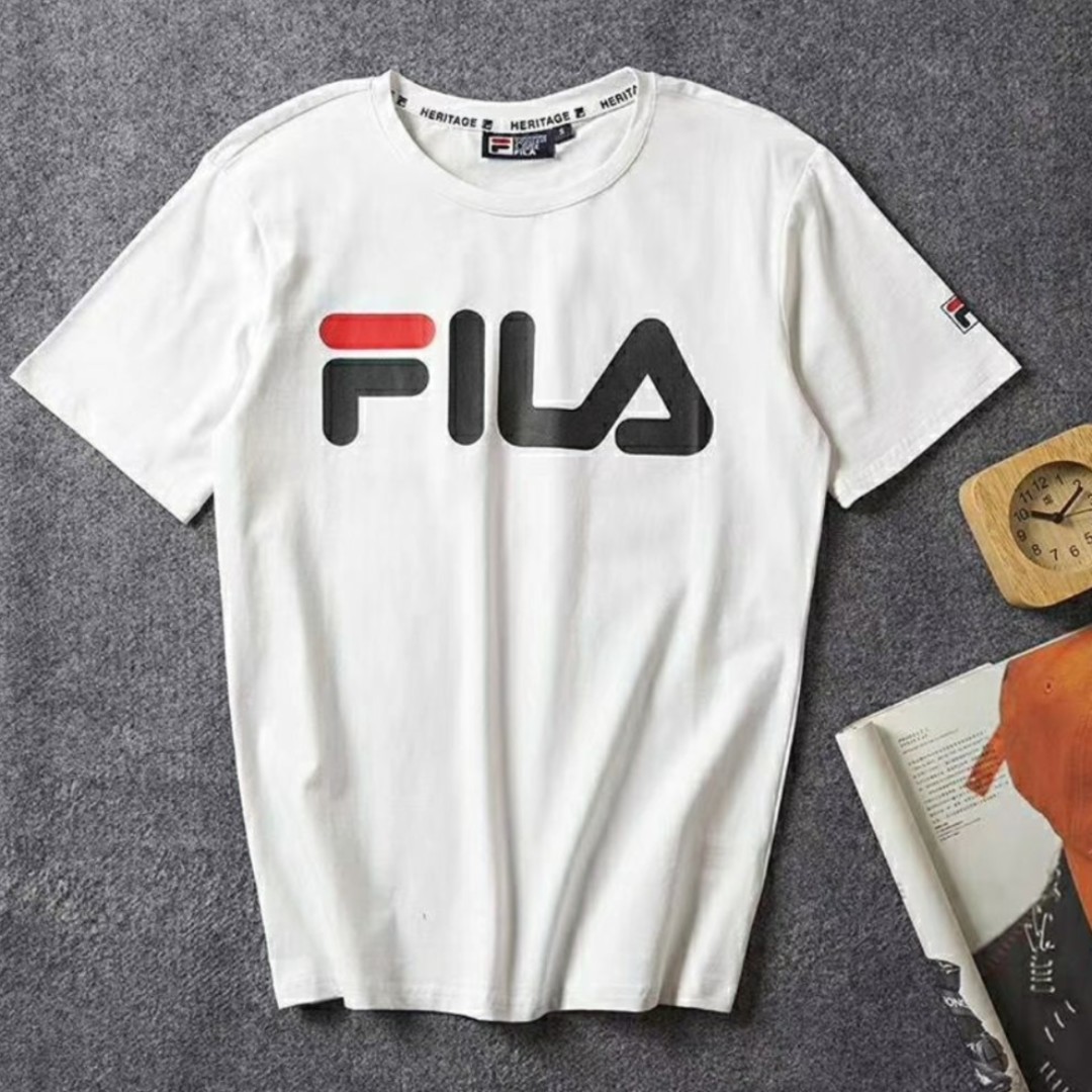 Fila White Line Heritage Logo T Shirt Men S Fashion Clothes On