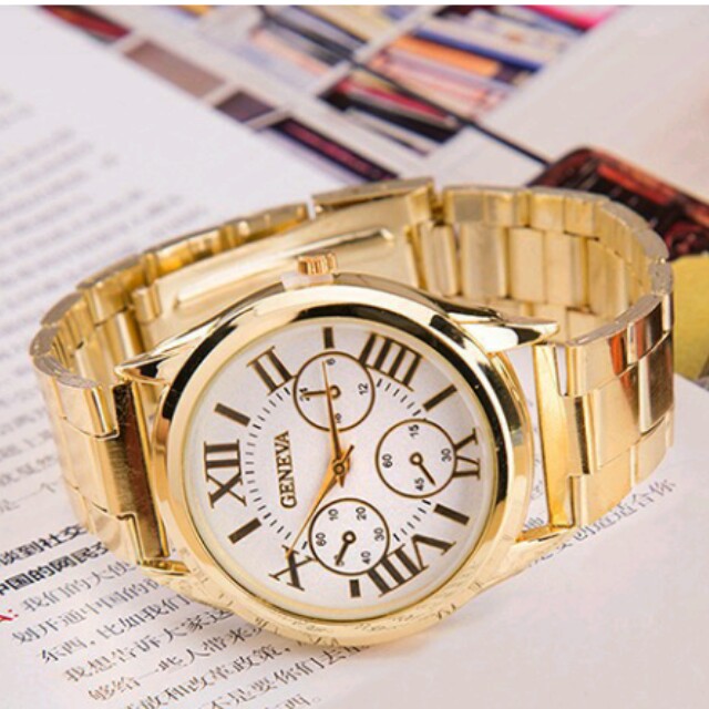 Jam Tangan Warna Emas Olshop Fashion Olshop Wanita Di Carousell