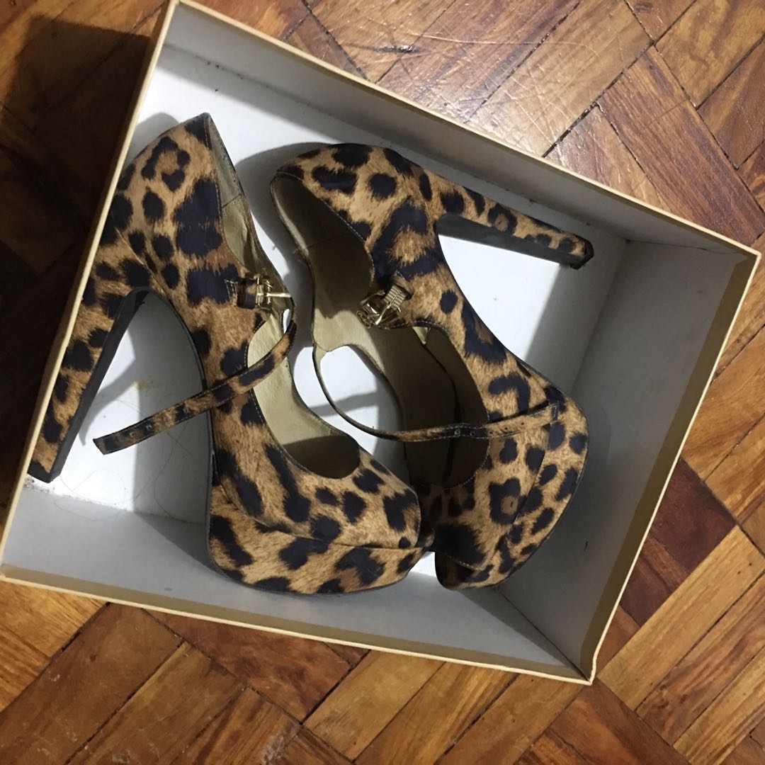 michael kors leopard heels