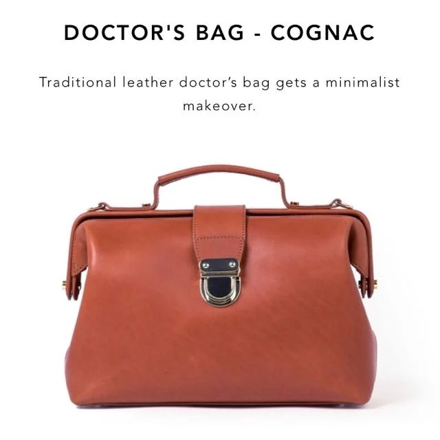Marco Doctor Bag in Cognac Floral & Licorice Leather - Offhand Designs