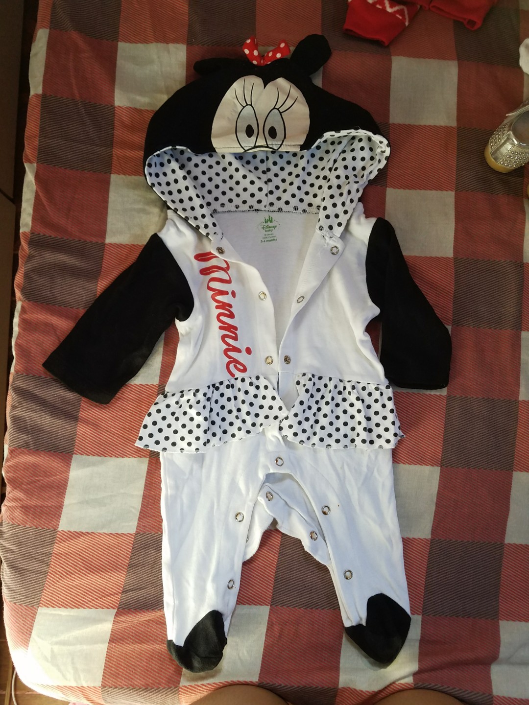 Minnie mouse jumpsuit 3-6 months, Babies & Kids, Babies & Kids Fashion ...