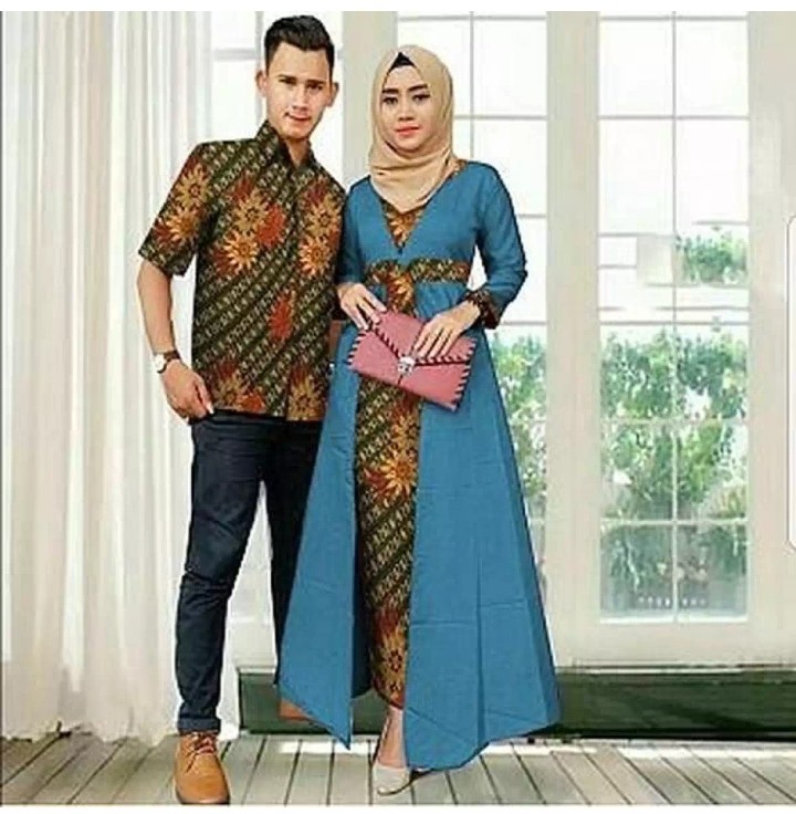 Setelan baju  batik 2in1 baju  couple  batik maxy Dress 