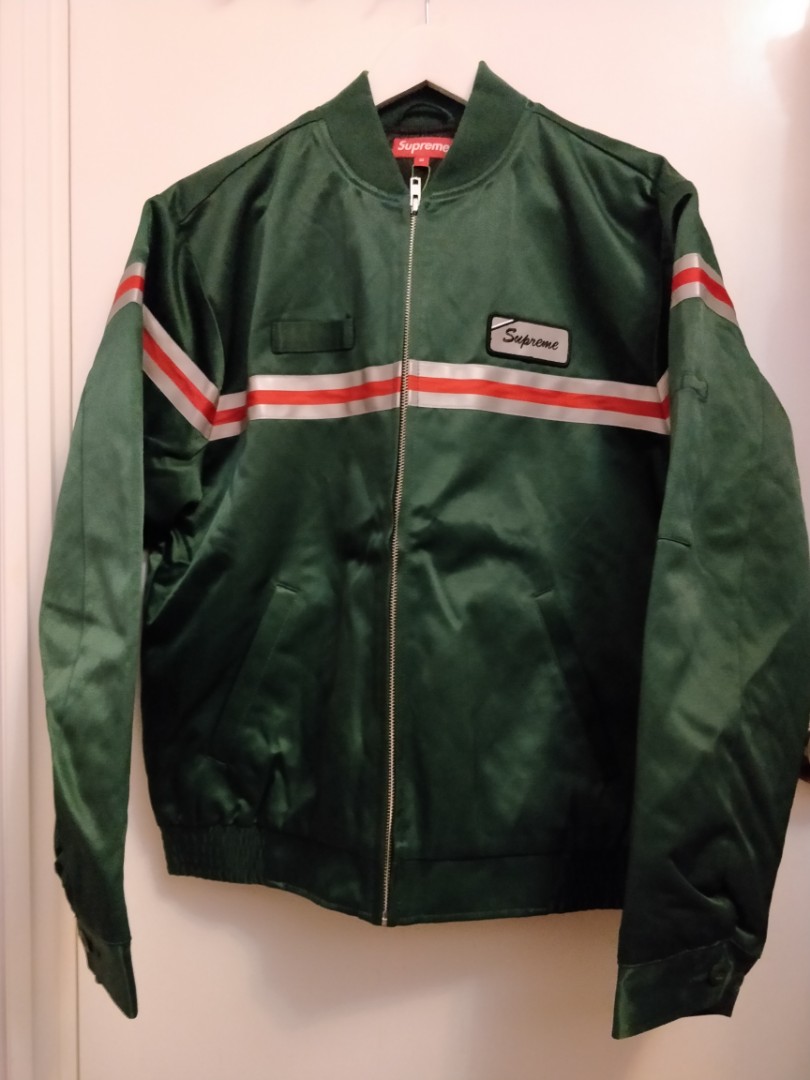 supreme reflective stripe work jacket