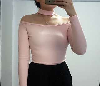 Pink long sleeve top